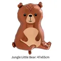 Jungle brown bear foil balloon in 47x65cm size for kids birthday party decoration - Jungle Bear