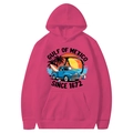 Hot pink Gulf of Mexico hooded sweatshirt with vintage 1672 graphic print and front pocket - Rose Red
