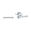 Minimalist S925 sterling silver bar stud earrings with a high-polished finish on white background - 925 Silver / Silver