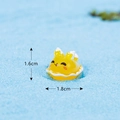 Miniature yellow sea slug resin figurine with size labels for ocean micro landscapes - No. 3 Yellow Sea Slug