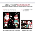 Christmas Santa Claus and snowman self-adhesive wall stickers for holiday window decoration - Layout (60*90cm)