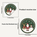 Detailed sizing guide for Santa and Reindeer static window decals showing 29x29cm sheet dimensions - Santa Claus (JDT-C76)