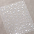 Pegatinas 3D de mariposa holográfica para uñas con acabado láser aurora para manicura - Estilo de Mariposa Rosa Púrpura Láser (M-428)