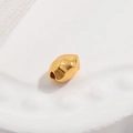 Perle d'espacement dorée en argent S925 à facettes avec un éclat métallique brillant - 4.5*5.5mm / Or Petit