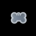 Translucent silicone bone shaped DIY mold with hole for resin keychain pendant making - Small Dog Bone (17-324) / Clear