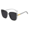 Occhiali da sole quadrati oversize con montatura grigio trasparente e lenti scure - Montatura grigia traslucida Lente grigia