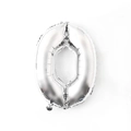 Silver number 0 aluminum foil balloon for birthday party and festive event decoration - 32 Inch Number 0-Silver