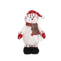 Pupazzo di neve natalizio di peluche con cappello a cuori e sciarpa a quadri decorazione - Pupazzo di Neve