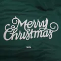 Glittery white Merry Christmas hanging letter sign for tree decor, 20cm width ornament - Letter Board (White Sequin)