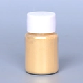 Golden mica powder in a small transparent bottle with white cap for DIY crafts - Pearl Powder #7 Gold