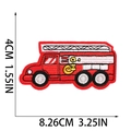 Size specifications for red fire truck embroidered patch measuring 8.26cm by 4cm - Red Fire Truck Style