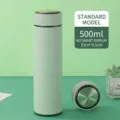 Borraccia termica intelligente 500ml in acciaio inox 316 verde chiaro con infusore - Serie Diritta Standard / Verde chiaro