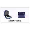 Royal blue hexagonal velvet jewelry box with light green jade bracelet storage view - 9.5*9.5 Royal Blue Bracelet Box