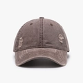 Vintage gewassen bruine baseballpet in Amerikaanse retrostijl met verweerde details - Verstelbaar / Bruin