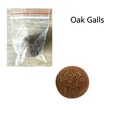 Natural Chinese Gallnut cat toy ball variant shown in clear packaging and solo view - Gall Fruit Replacement Balls / 10 Pieces Set