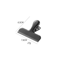 Matte black stainless steel large food sealing clip with 7.8cm wide spring grip - T-Shaped Clip-Black