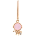 Cute rose gold astronaut earrings with pink visor and sparkling zircon pendant - Rose Gold Astronaut