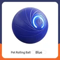 Palla rotante intelligente blu per animali con movimento elettrico e pulsante LED - Palla Saltante / Blu