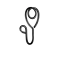 Polished black spiral fake nose ring in minimalist stainless steel non-piercing style - Style 4 Black