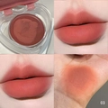 Matte lip mud 03 in hartvormige huls met oudroze kleur en armswatches - 03# Geroosterde Melk