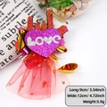 Fermaglio per capelli con cuore di paillettes rosse e rete per San Valentino - Stile Gesto del Cuore LOVE