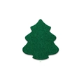 Sous-verre sapin de Noël en feutre vert foncé épais pour boissons de fête - Vert de Noël