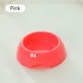 Pink durable plastic pumpkin cat bowl with wavy texture and non-slip bottom base - 280ml / Pink