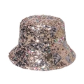 Sparkly geometric sequin bucket hat for festivals and hip-hop street fashion style - 58cm / Gold Silver Multicolor Geometric Sequin (C)