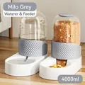 Automatic pet feeder and waterer set in Milo Grey with 4000ml large capacity tanks - Waterer + Feeder Set / Milo Grey