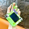 Prachtige mini groene cartoon panda tekentafel sleutelhanger voor tasdecoratie - Groen
