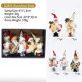 Lot de 5 figurines de Père Noël rouge et blanc, taille 8x5x13cm pour décoration - D2401 (Boîte de 5) Poupées