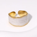 Gold Irregular Pearl White Style (JR296)