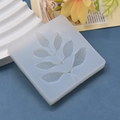 Square translucent silicone leaf mold for DIY cake decorating and craft projects - Square Branched Leaf Texture Style (4)