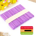 Pack of 50 purple dyed wooden sticks for DIY crafts and handmade creative projects - Purple 114mm*10mm*2mm / 50 Pcs/Bundle
