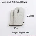 Guanto da forno trapuntato taglia piccola, resistente al calore, 22 cm x 15 cm - 22cm x 15cm