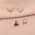 Mini butterfly stainless steel charms in gold silver rose gold and black finish - Butterfly (6#)