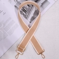 Verstellbarer gewebter Schultergurt in Khaki und Creme mit goldener Metallschnalle - Khaki