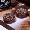Brown resin chocolate accessory with yellow floral pattern for DIY phone case and fridge magnet - Pattern - Dark Coffee