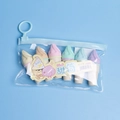 Set di 6 graziosi evidenziatori a forma di cono gelato in una busta in PVC trasparente - Set da 6 colori in busta