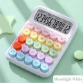 Calculatrice mécanique Moonlight White avec touches colorées et affichage à 12 chiffres - 817max Blanc Clair de Lune Silencieux