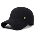 Berretto da baseball nero da uomo con emblema Spirit triangolare in metallo dorato - Regolabile / Nero