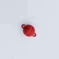 Macro shot of red spherical magnetic jewelry clasps for DIY bracelets and necklaces - Sphere / Red