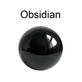 Polished black obsidian crystal ball sphere ornament for feng shui decoration - Obsidian