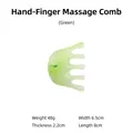 Scalp massage comb with five-finger design in jade green resin for head therapy - Finger Comb / Green