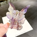 Pinza para el pelo de mariposa en acetato morado con acabado elegante irisado - Púrpura Rojo Oscuro Irisado