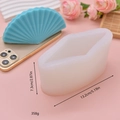 Seashell silicone mold for DIY candles and soaps with product dimensions 13.2cm x 7.3cm - Extra Large Shell Style (4)