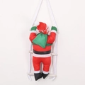 25cm climbing Santa Claus figure on rope ladder for Christmas tree and wall decor - 25cm One Person Ladder