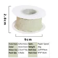 Stone green linen ribbon with ruffled edges for handmade bouquets and cake wrapping - 2.5cm Cardboard Roll / Stone Green