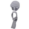 Set invernale grigio berretto e sciarpa per bambini con carino motivo a orsetto - Cappelli e Sciarpe / Grigio chiaro
