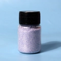 Sparkling purple glitter powder in a clear jar with a black lid for DIY epoxy resin crafts - Starry Azure
